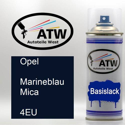 Opel, Marineblau Mica, 4EU: 400ml Sprühdose, von ATW Autoteile West.